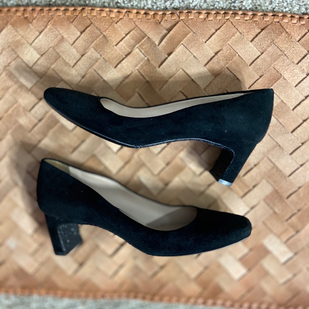AMAZING Black Velvet/Suede MUI MUI Block Heels!